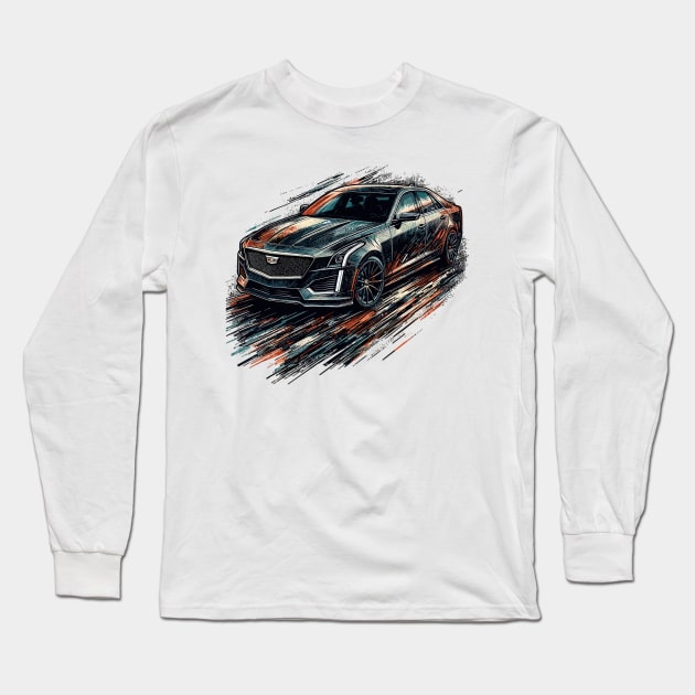 Cadillac CTS Long Sleeve T-Shirt by Vehicles-Art
